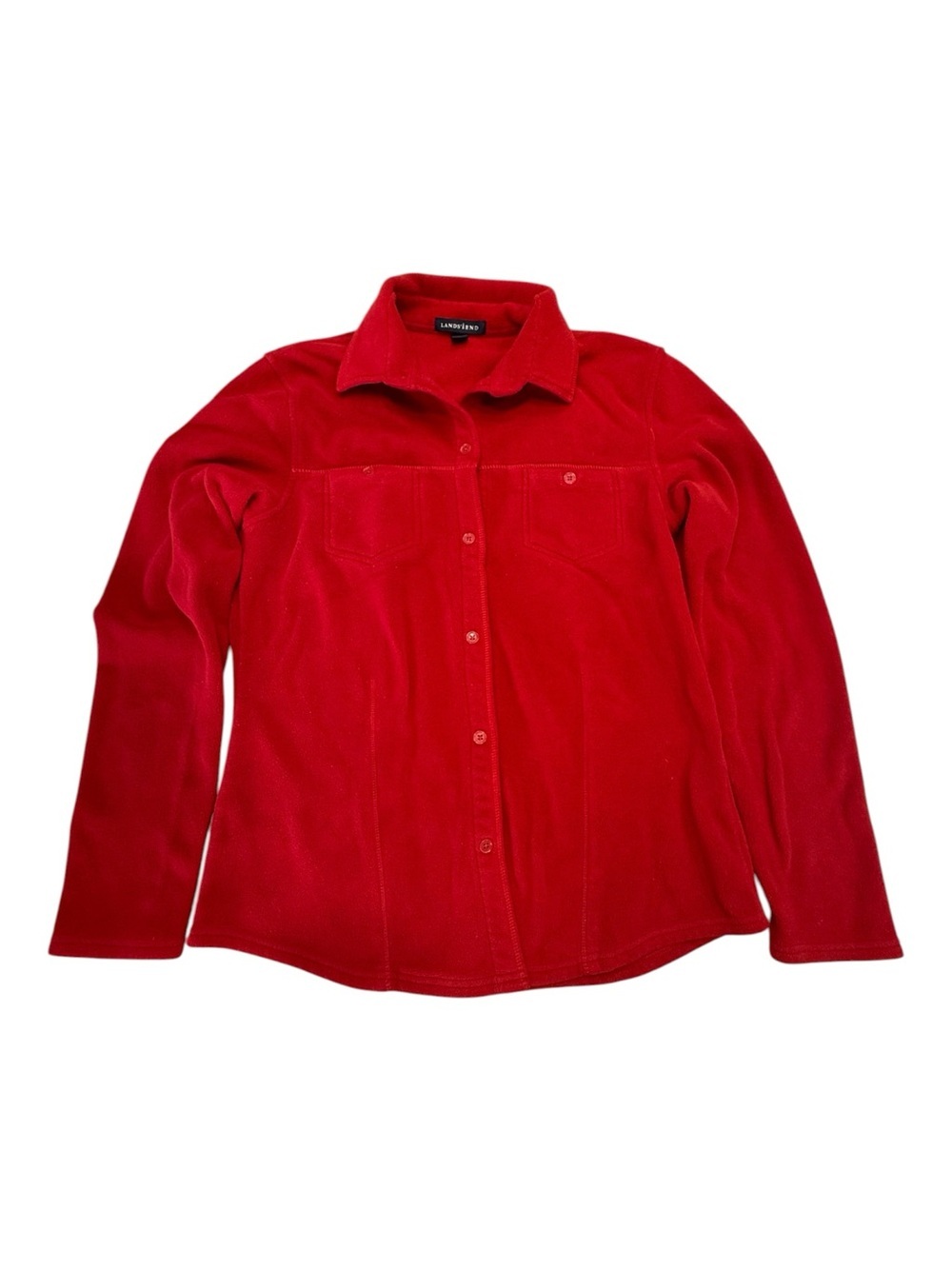 Lands’ End Fleece Shirt Jacket Shacket Size S 6-8
